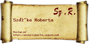 Szőke Roberta névjegykártya