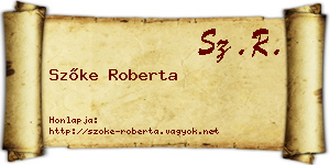 Szőke Roberta névjegykártya